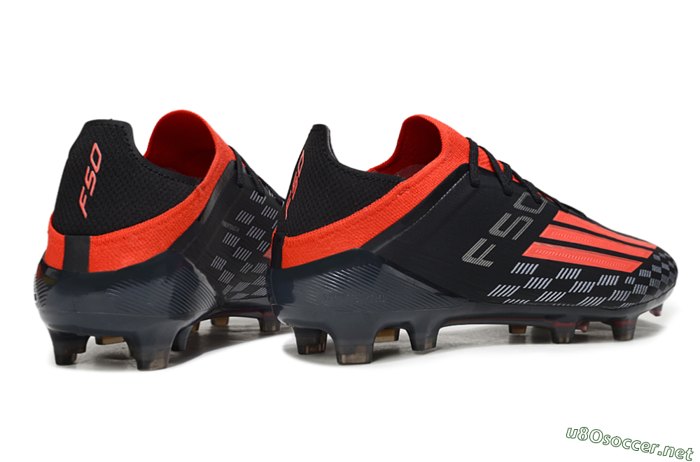 Men's Adidas F50 Pro FG Football Boots - Black/Vibrant Red/Stealth Black 6