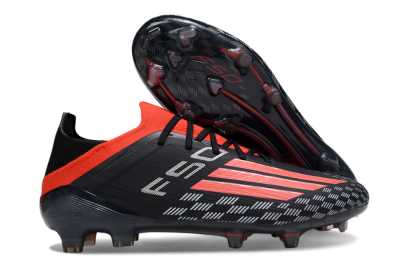 Men's Adidas F50 Pro FG Football Boots - Black/Vibrant Red/Stealth Black