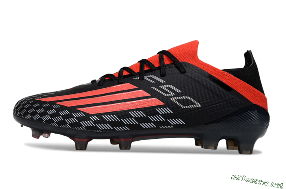 Men's Adidas F50 Pro FG Football Boots - Black/Vibrant Red/Stealth Black 0
