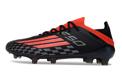 Men's Adidas F50 Pro FG Football Boots - Black/Vibrant Red/Stealth Black