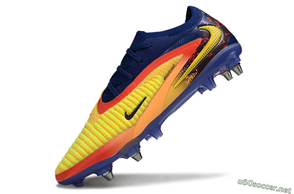 Unisex Nike Phantom 6 Low Elite SG Football Boots - Yellow/Bright Yellow/Deep Blue 5