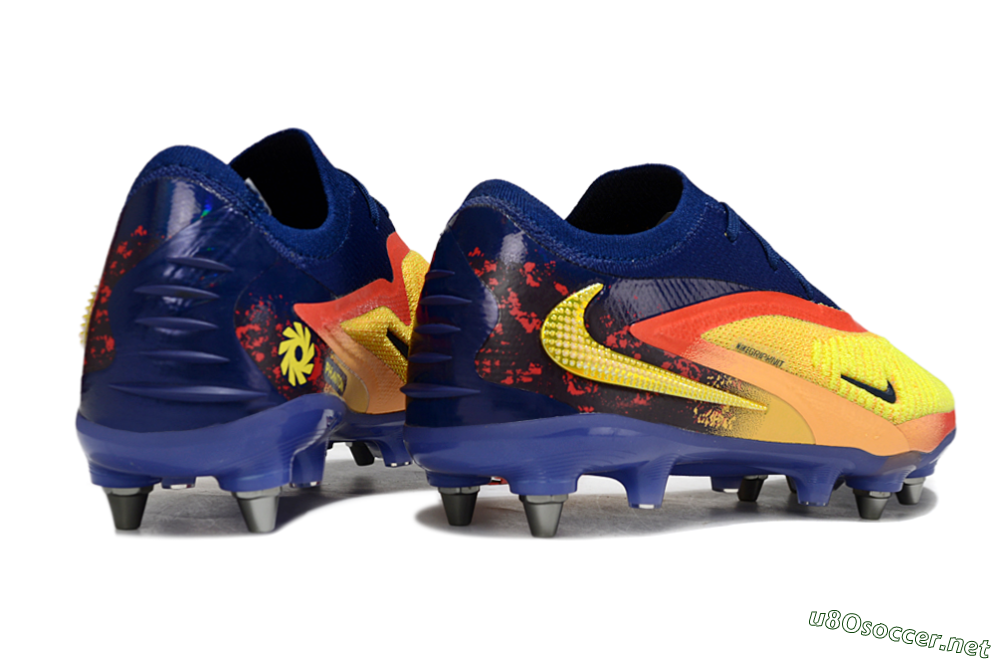 Unisex Nike Phantom 6 Low Elite SG Football Boots - Yellow/Bright Yellow/Deep Blue 6