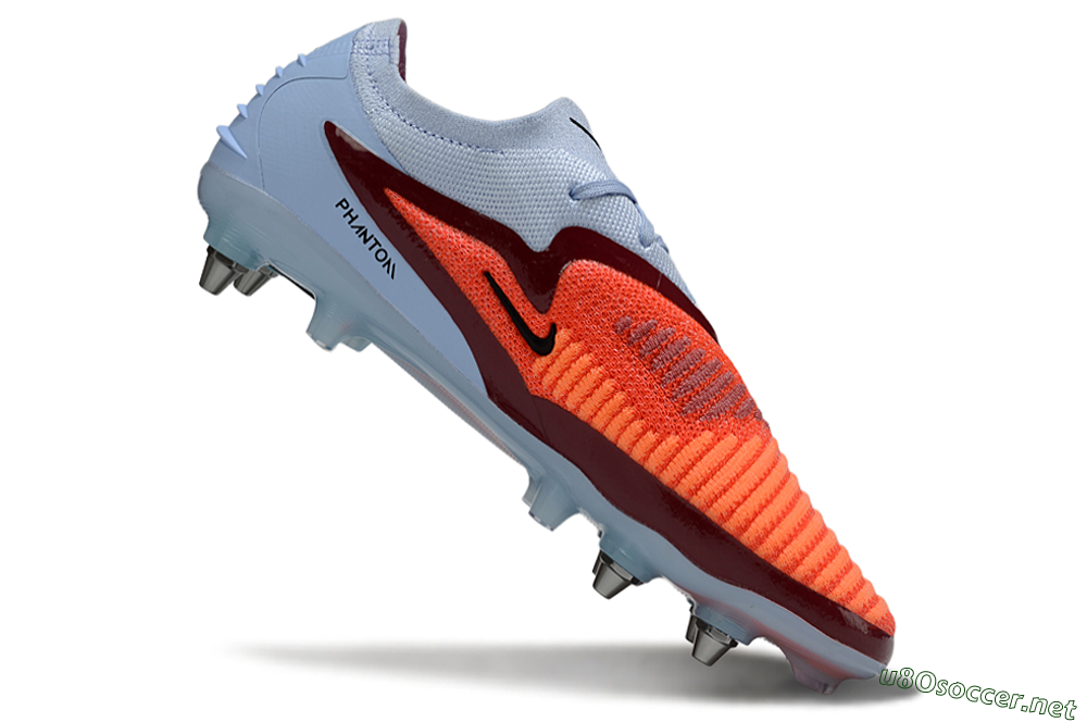 Unisex Nike Phantom 6 Low Elite SG Football Boots - Orange/Crimson Red/Sky Blue 4