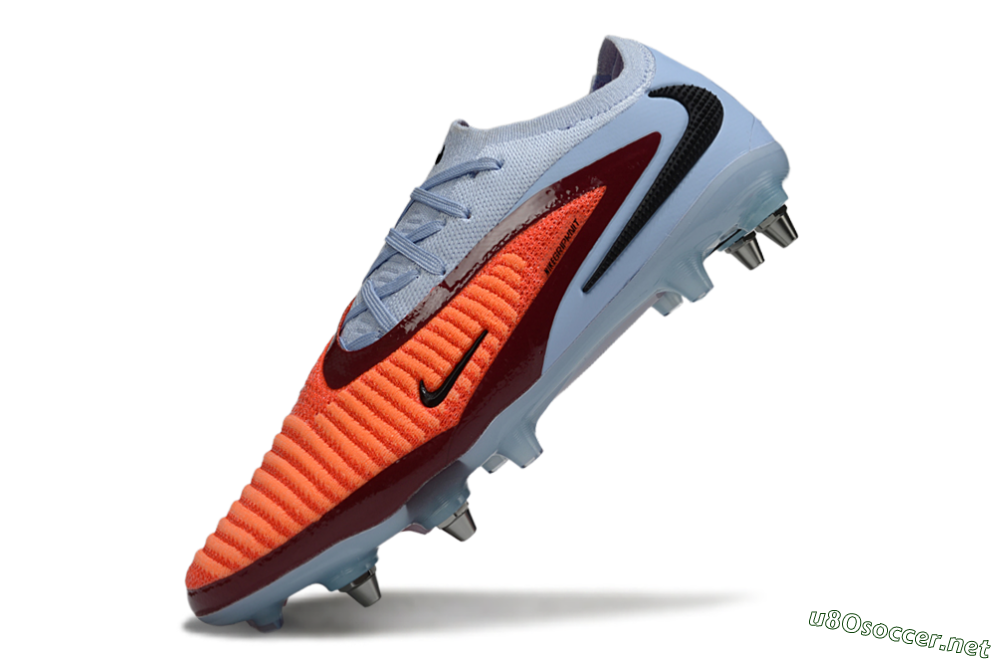 Unisex Nike Phantom 6 Low Elite SG Football Boots - Orange/Crimson Red/Sky Blue 5