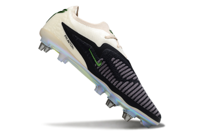 Unisex Nike Phantom 6 Low Elite SG Football Boots - Black/Lime Green/Ivory White