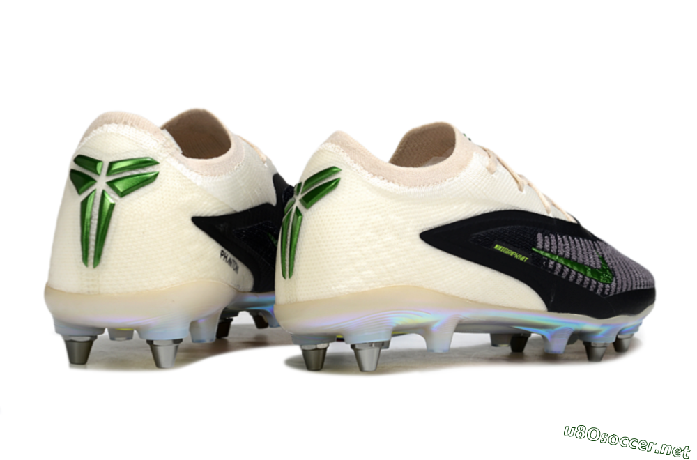 Unisex Nike Phantom 6 Low Elite SG Football Boots - Black/Lime Green/Ivory White 6