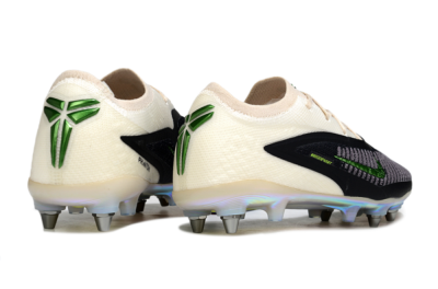 Unisex Nike Phantom 6 Low Elite SG Football Boots - Black/Lime Green/Ivory White