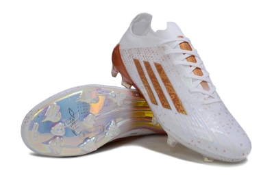 Men's Adidas F50 Pro FG Football Boots - White/Shimmering Orange/Metallic Rose