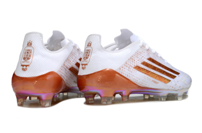 Men's Adidas F50 Pro FG Football Boots - White/Shimmering Orange/Metallic Rose