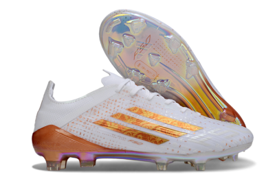 Men's Adidas F50 Pro FG Football Boots - White/Shimmering Orange/Metallic Rose