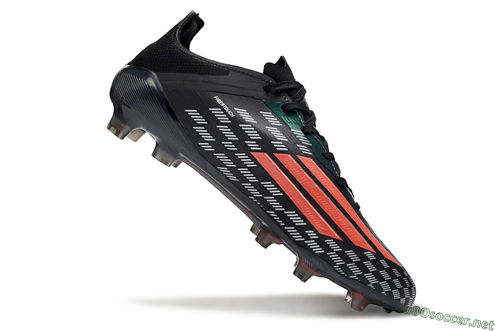 Men's Adidas F50 Pro FG Football Boots - Black/Electric Red/Neon Green 4