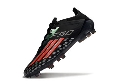 Men's Adidas F50 Pro FG Football Boots - Black/Electric Red/Neon Green