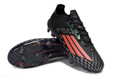 Men's Adidas F50 Pro FG Football Boots - Black/Electric Red/Neon Green