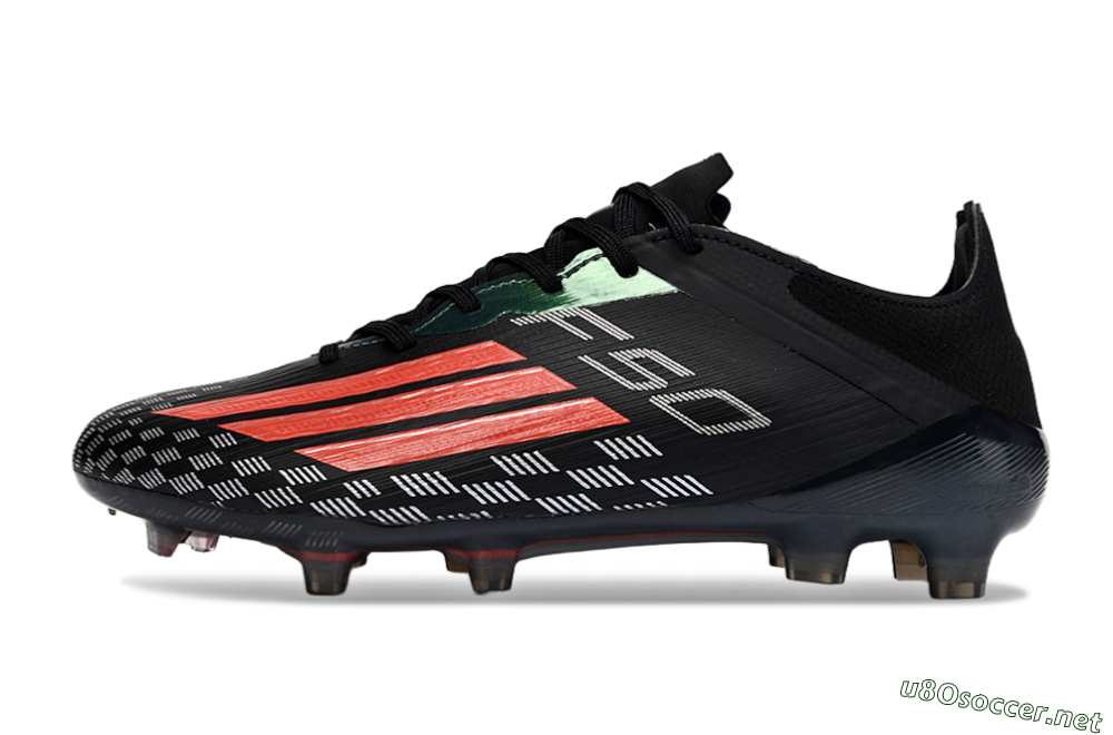 Men's Adidas F50 Pro FG Football Boots - Black/Electric Red/Neon Green 0