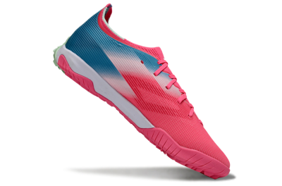 Men's Puma Ultra Ultimate TF Football Shoes - Pink/Coral Pink/Turquoise Blue
