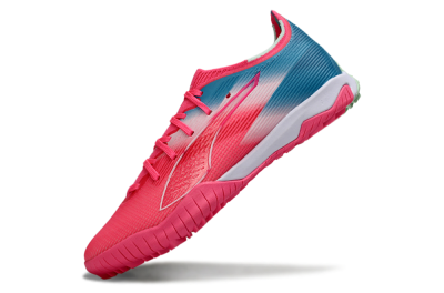 Men's Puma Ultra Ultimate TF Football Shoes - Pink/Coral Pink/Turquoise Blue