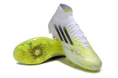 Men's Adidas F50 Pro Mid FG Football Boots - Yellow/Neon Lime/White