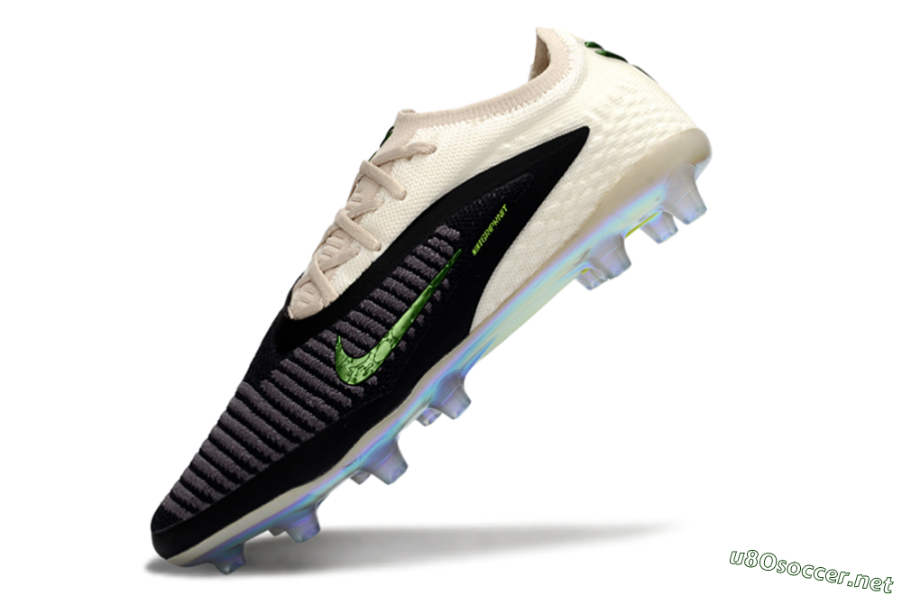 Unisex Nike Phantom 6 Low Elite AG Football Boots - Black/Green Glint/White Frost 5