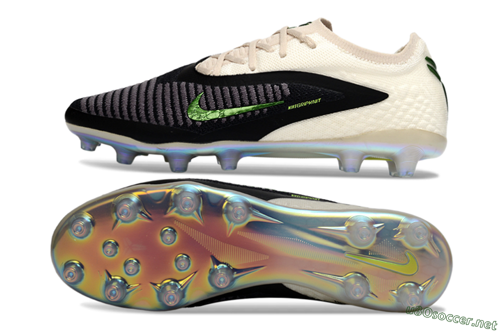 Unisex Nike Phantom 6 Low Elite AG Football Boots - Black/Green Glint/White Frost 1
