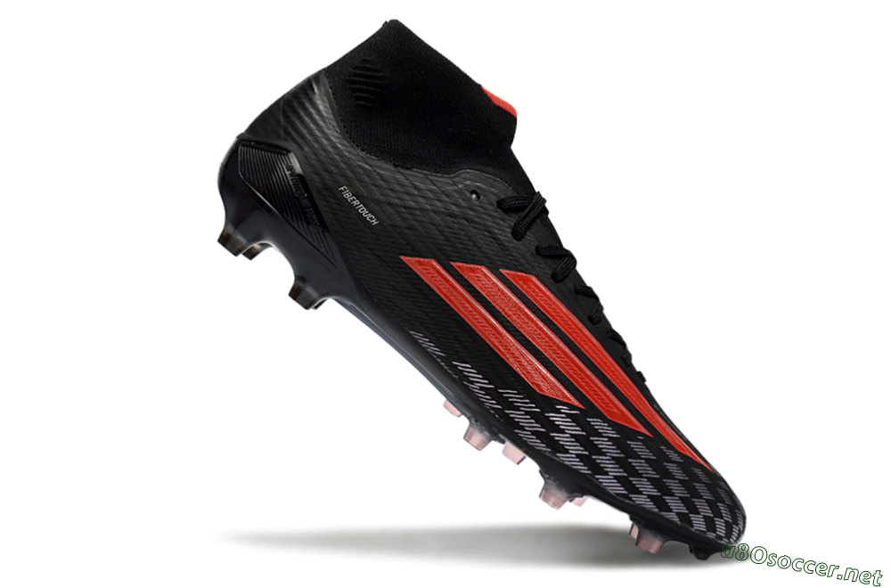 Men's Adidas F50 Pro Mid FG Football Boots - Black/Fiery Red/Jet Black 4