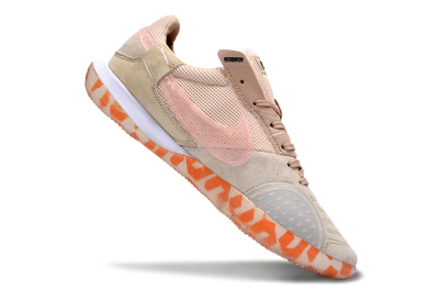 Unisex Nike Street Gato IC Football Shoes - Beige/Peachy Tone/Coral Accents