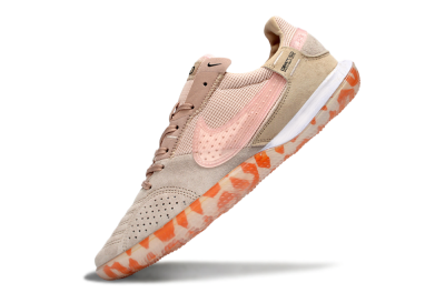Unisex Nike Street Gato IC Football Shoes - Beige/Peachy Tone/Coral Accents