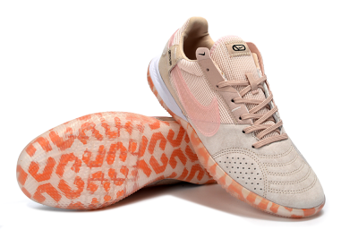 Unisex Nike Street Gato IC Football Shoes - Beige/Peachy Tone/Coral Accents