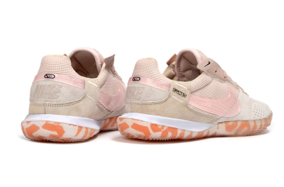 Unisex Nike Street Gato IC Football Shoes - Beige/Peachy Tone/Coral Accents