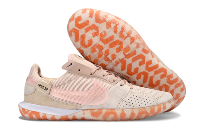 Unisex Nike Street Gato IC Football Shoes - Beige/Peachy Tone/Coral Accents