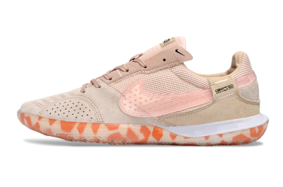 Unisex Nike Street Gato IC Football Shoes - Beige/Peachy Tone/Coral Accents