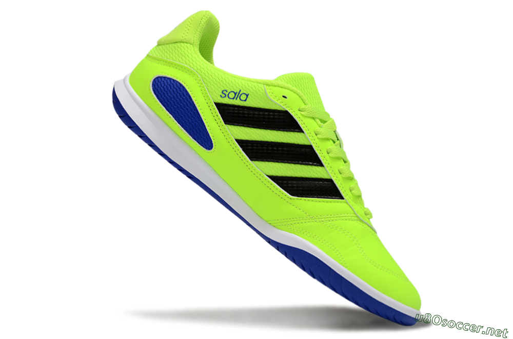 Men's Adidas Top Sala IC Football Shoes - Green/Bright Green/Deep Blue 4