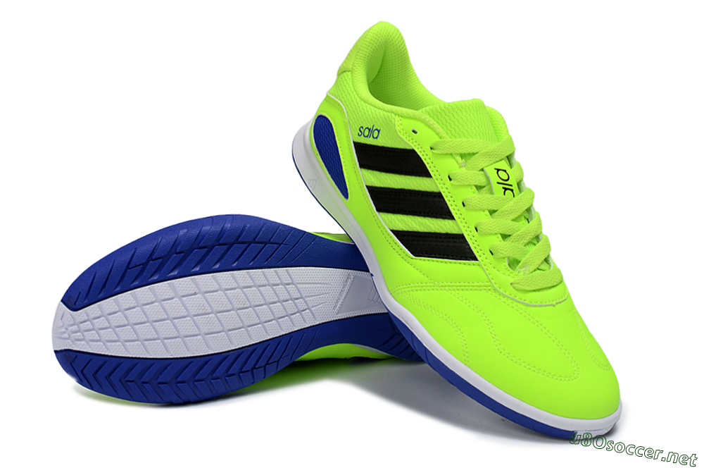 Men's Adidas Top Sala IC Football Shoes - Green/Bright Green/Deep Blue 3