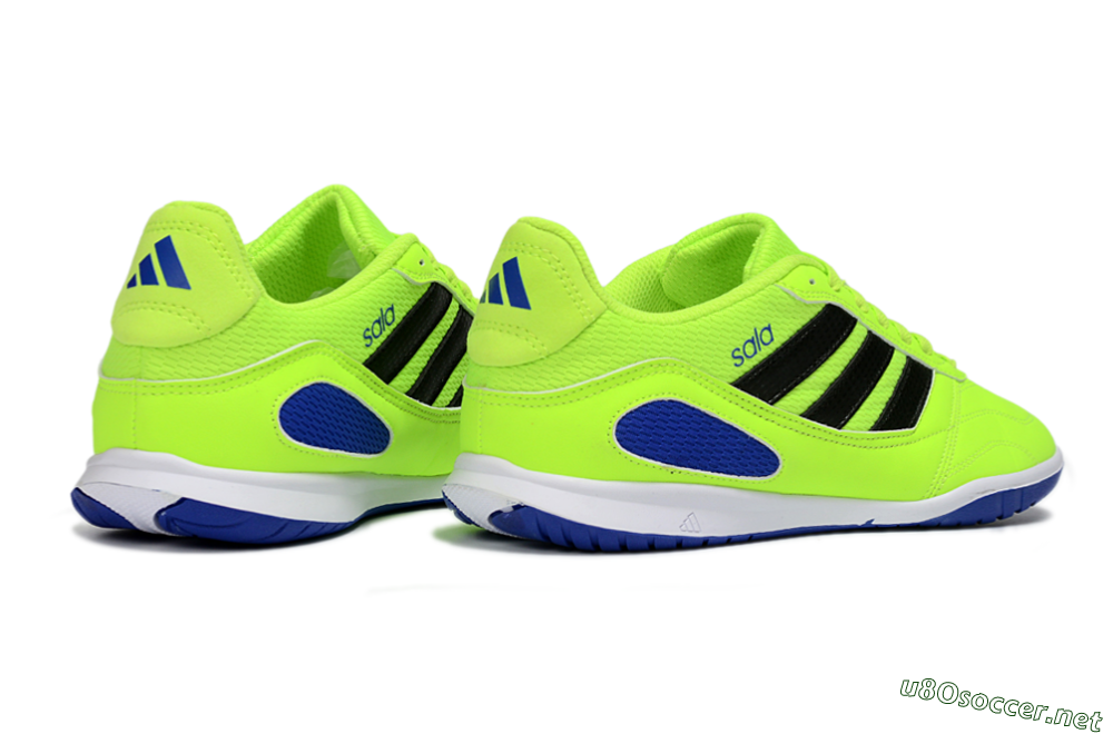 Men's Adidas Top Sala IC Football Shoes - Green/Bright Green/Deep Blue 6