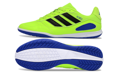 Men's Adidas Top Sala IC Football Shoes - Green/Bright Green/Deep Blue