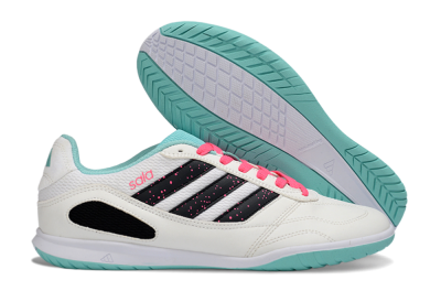 Men's Adidas Top Sala IC Football Shoes - White/Aqua Breeze/Pink Blast