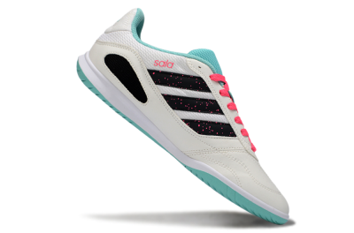 Men's Adidas Top Sala IC Football Shoes - White/Aqua Breeze/Pink Blast