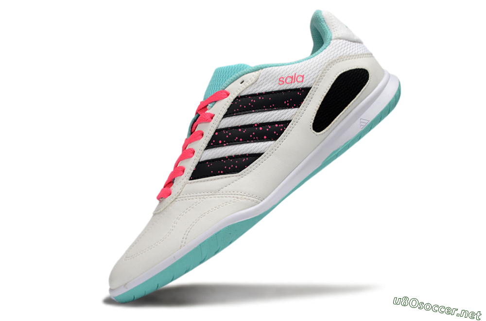 Men's Adidas Top Sala IC Football Shoes - White/Aqua Breeze/Pink Blast 5