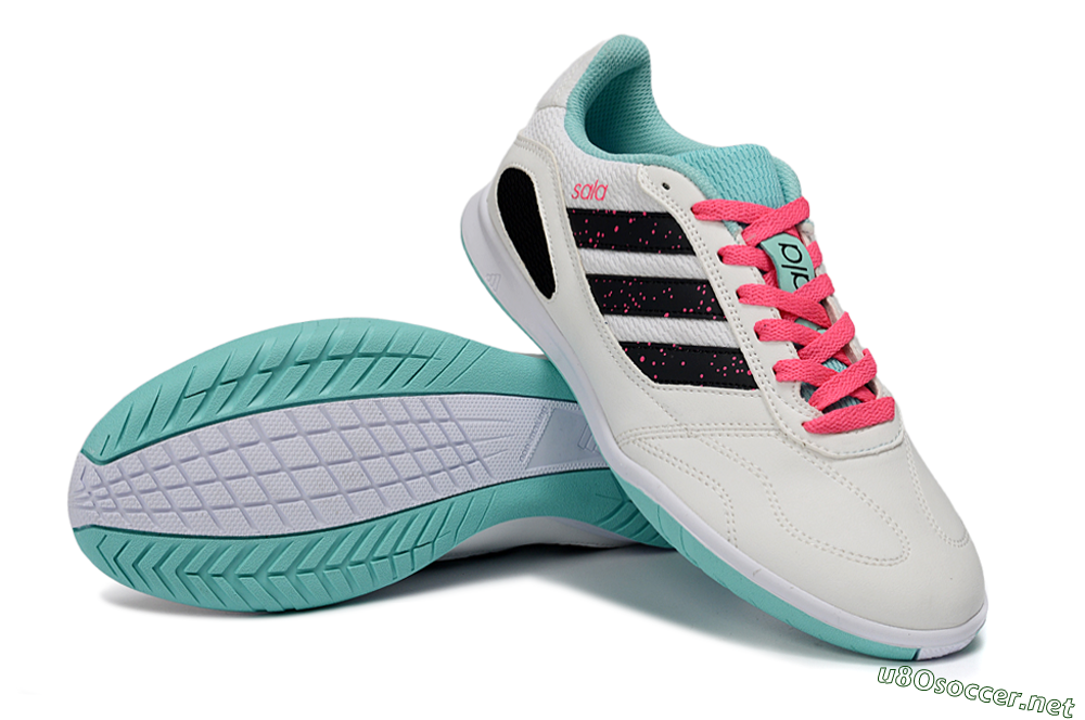 Men's Adidas Top Sala IC Football Shoes - White/Aqua Breeze/Pink Blast 3