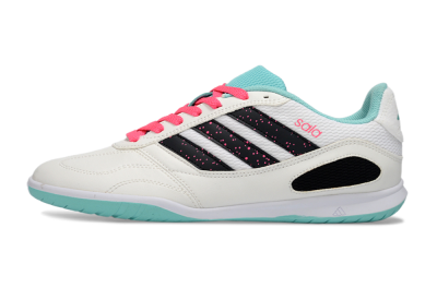 Men's Adidas Top Sala IC Football Shoes - White/Aqua Breeze/Pink Blast