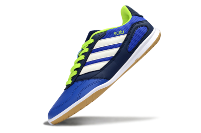 Men's Adidas Top Sala IC Football Shoes - Blue/Lime Green/White