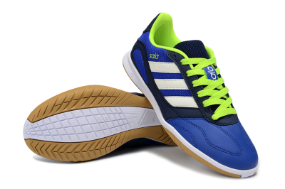 Men's Adidas Top Sala IC Football Shoes - Blue/Lime Green/White