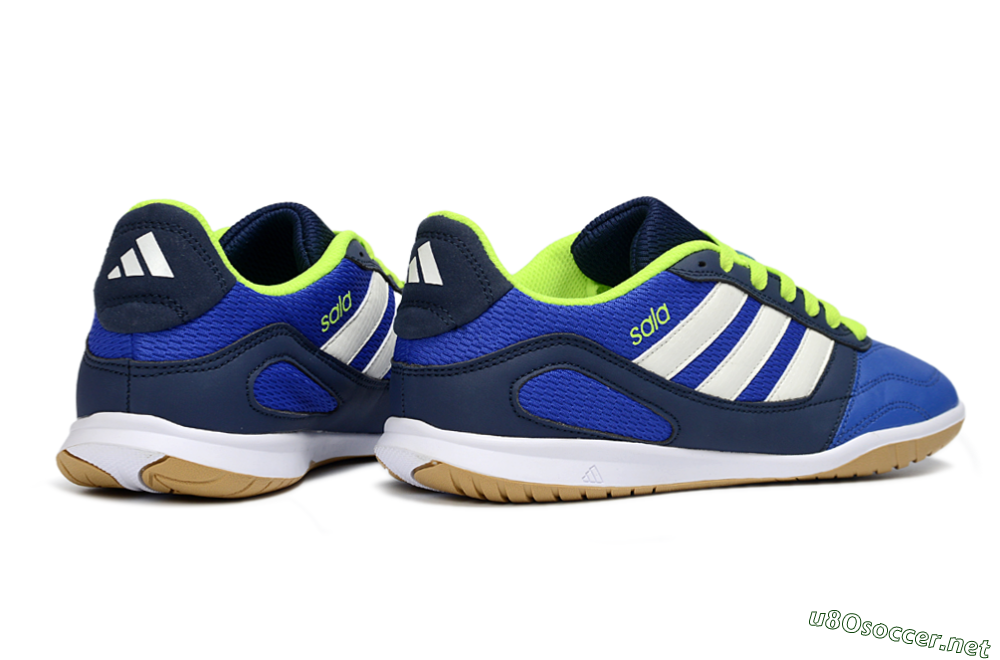 Men's Adidas Top Sala IC Football Shoes - Blue/Lime Green/White 6