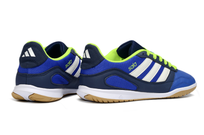 Men's Adidas Top Sala IC Football Shoes - Blue/Lime Green/White