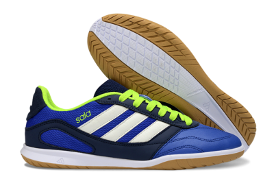 Men's Adidas Top Sala IC Football Shoes - Blue/Lime Green/White