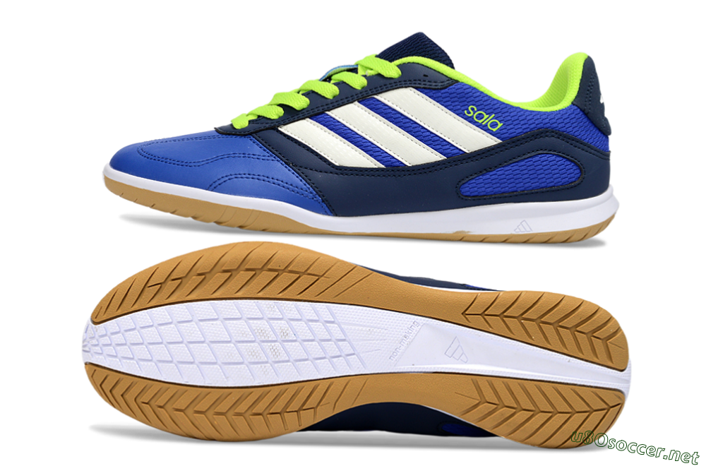 Men's Adidas Top Sala IC Football Shoes - Blue/Lime Green/White 1