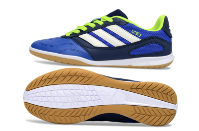 Men's Adidas Top Sala IC Football Shoes - Blue/Lime Green/White