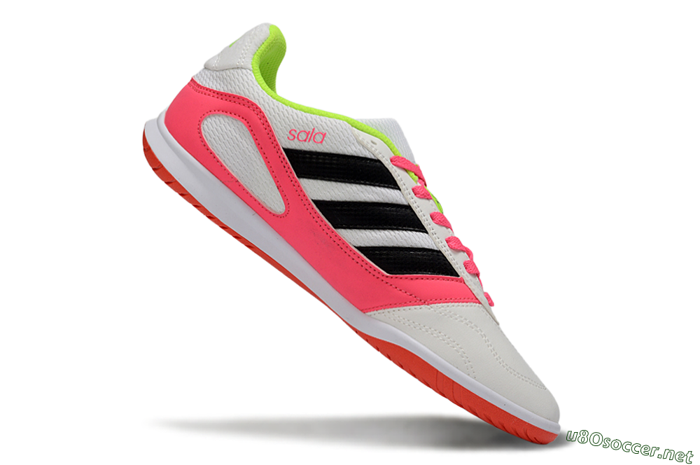 Men's Adidas Top Sala IC Football Shoes - White/Neon Pink/Black 4
