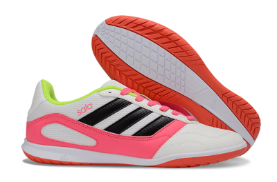 Men's Adidas Top Sala IC Football Shoes - White/Neon Pink/Black
