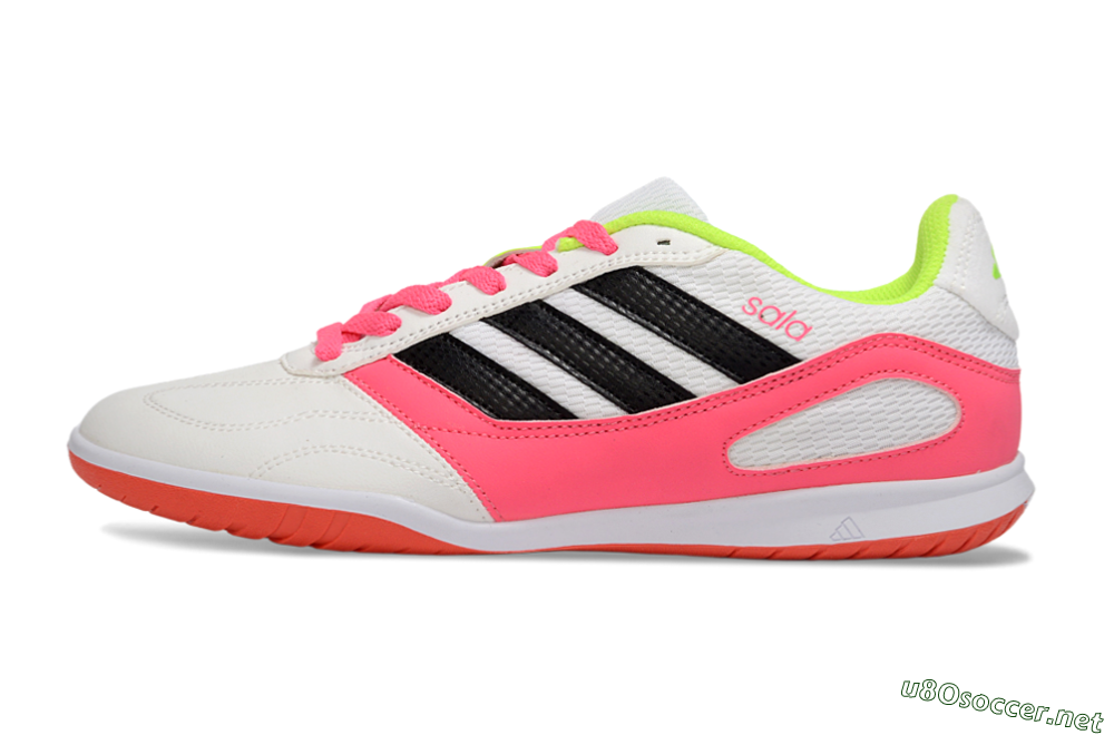 Men's Adidas Top Sala IC Football Shoes - White/Neon Pink/Black 0