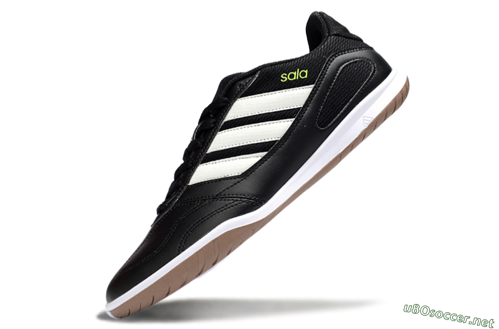 Men's Adidas Top Sala IC Football Shoes - Black/White/Glow Green 5